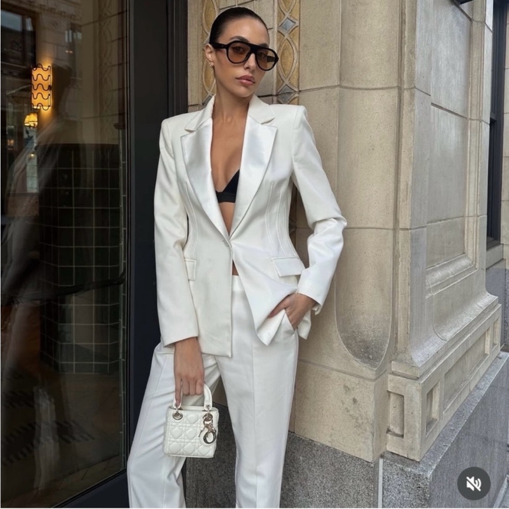 ZARA 2 PIECES MATCHING SET TUXEDO JACKET AND TUXEDO PANTS - Picture 10 of 16